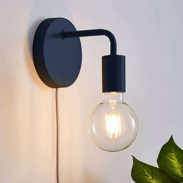 Elements Koppla Plug In Wall Light - Navy