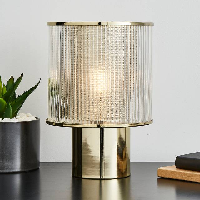 Kruze Glass Table Lamp - Gold