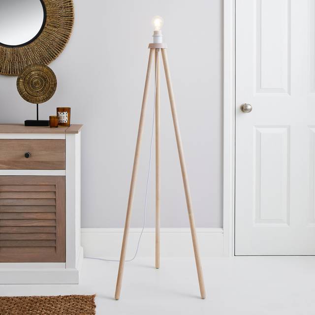 Ambra Tripod Floor Lamp Base - Natural