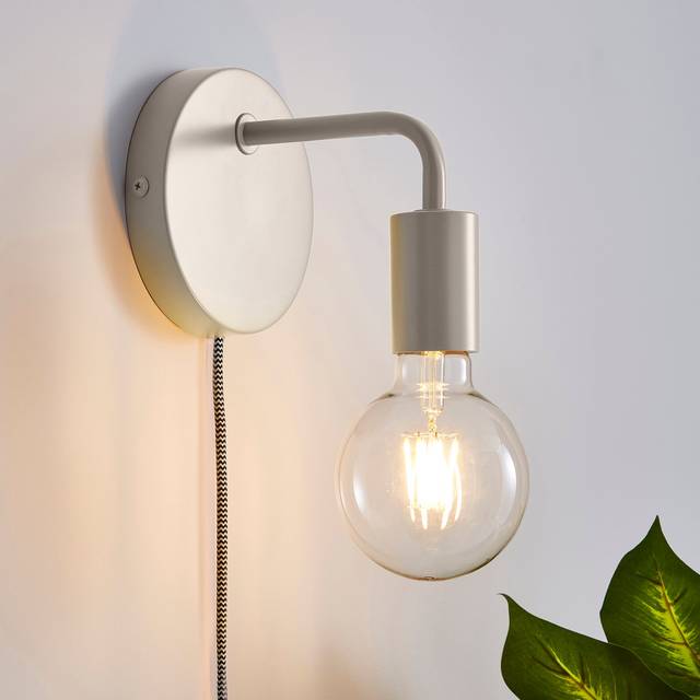 Elements Koppla Plug In Wall Light - Light Grey