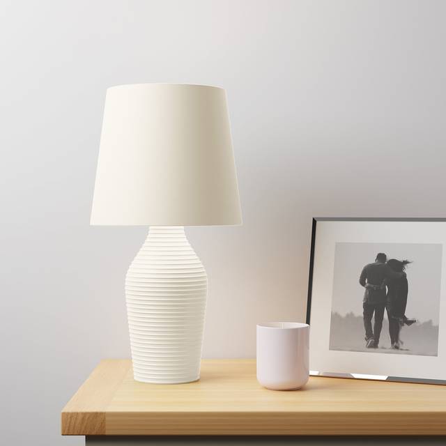 Luna Stoneware Table Lamp - Natural