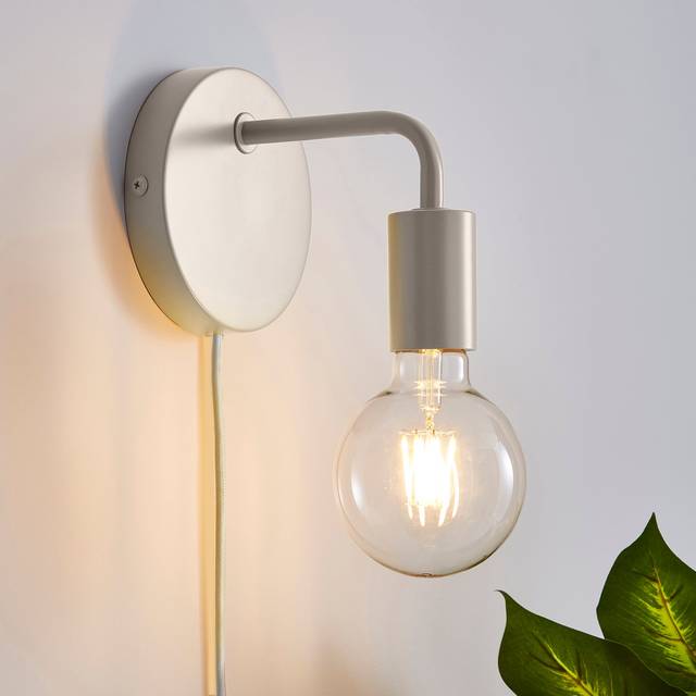 Elements Koppla Plug In Wall Light - Light Grey