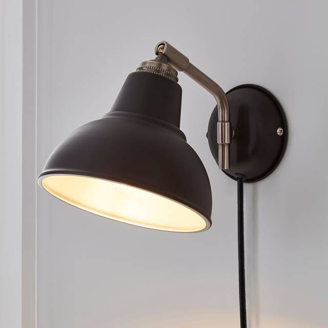Bradwell Plug In Wall Light - Black