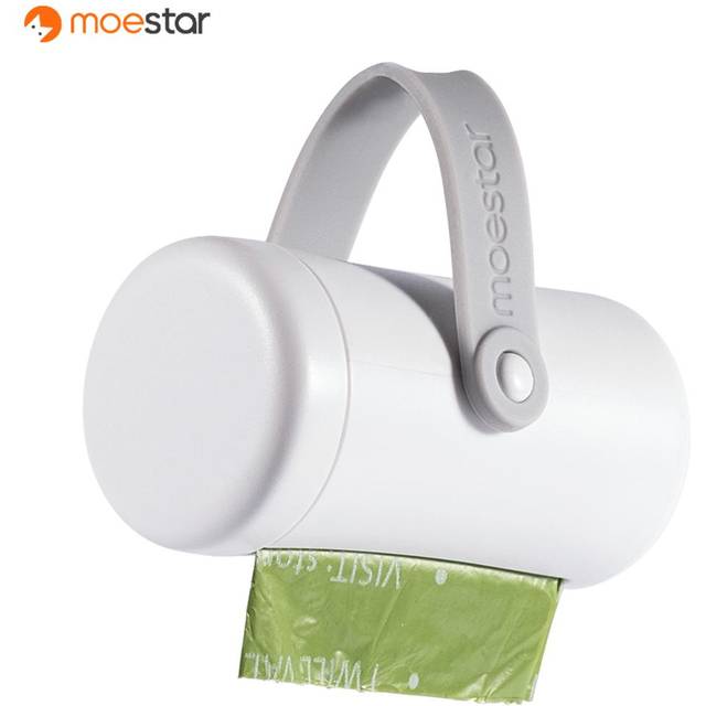 Xiaomi Moestar Pet Poop Picker with 10 Bags/Roll Disposable Dog Waste Bags with Leash Clip and Box