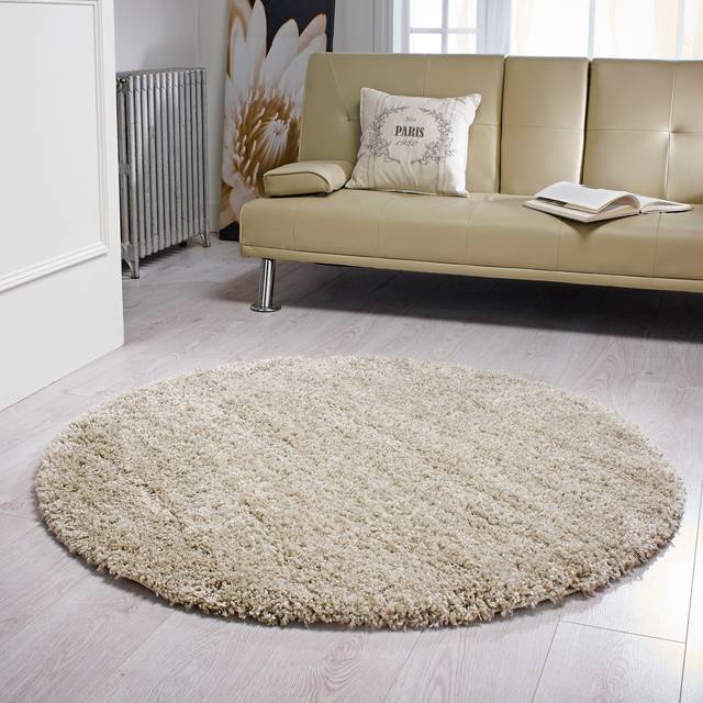 Slumber Shaggy Round Rug - Slumber Natural