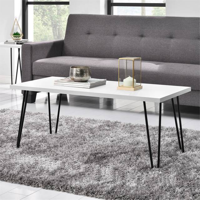 Owen Retro Hairpin Coffee Table - Owen White