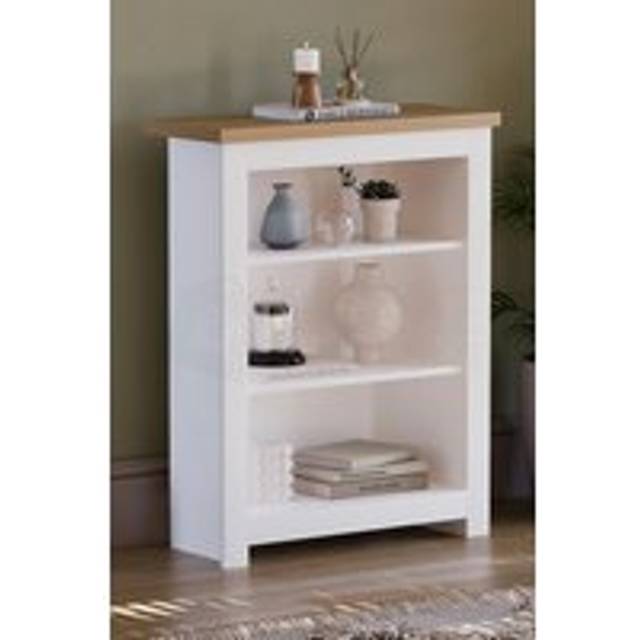 Vida Designs Arlington 3 Tier Bookcase Storage 750 x 590 x 230 mm - White - One Size