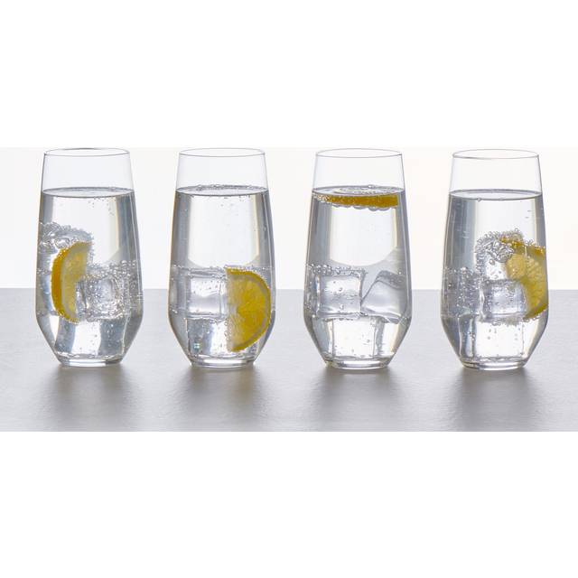 Set of 4 Connoisseur Crystal Glass Highball Glasses - Clear