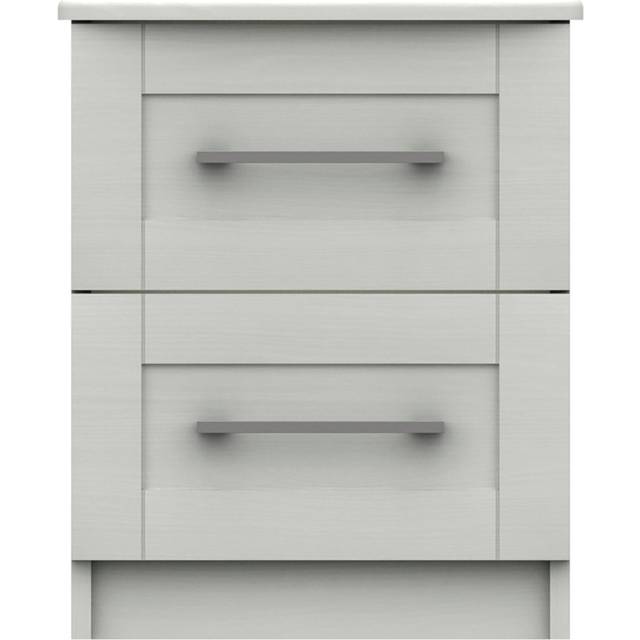 Ethan 2 Drawer Bedside Table - Ethan White