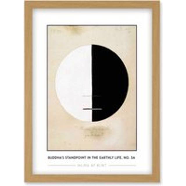Hilma Af Klint Buddha's Standpoint In The Earthly Life, No. 3a Abstract Painting Artwork Framed Wall Art Print A4 - One Size - Tan