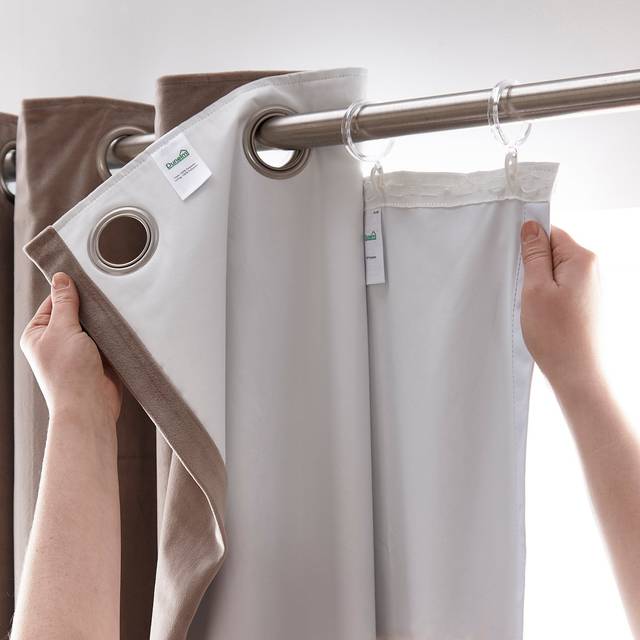 Thermal Eyelet Curtain Linings - Ivory