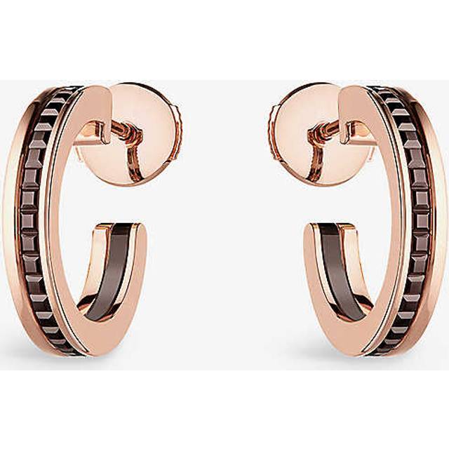 Boucheron Womens Yellow Gold Quatre Classique Pvd-coated 18ct and Pink-gold Hoop Earrings 1 Size - YELLOW GOLD