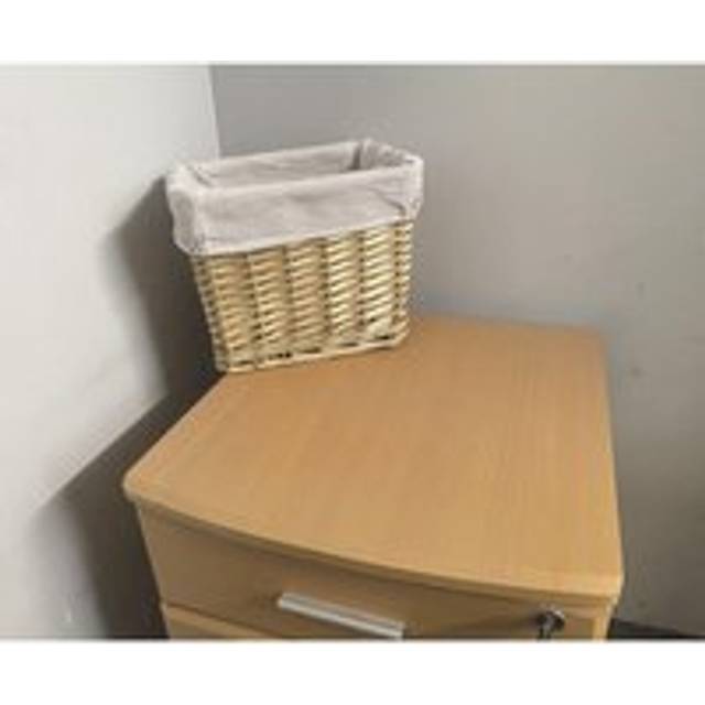(Natural, Small) Huge Deep Wicker Storage Basket Hamper With Lining