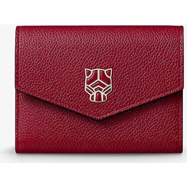 Mini Leather Panthère de Cartier Wallet - Burgundy - One size