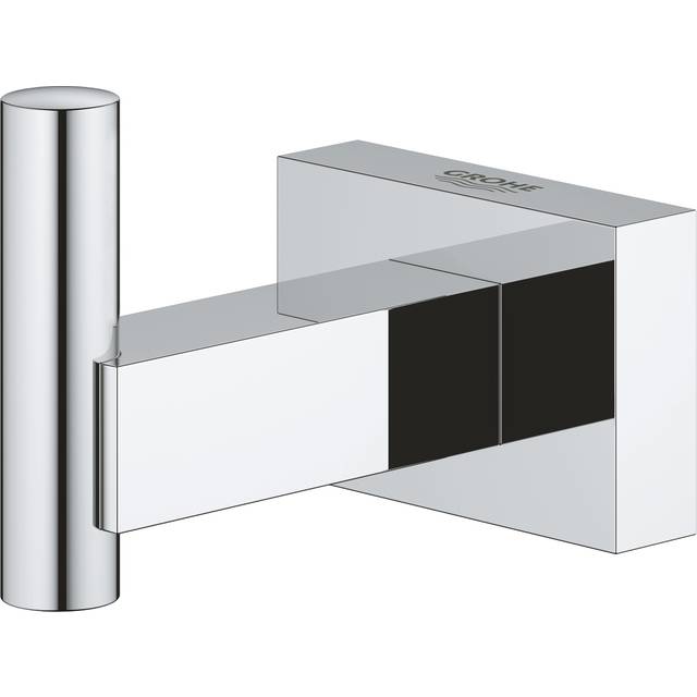 Grohe 40511001 Essentials Cube Robe Hook, Starlight Chrome