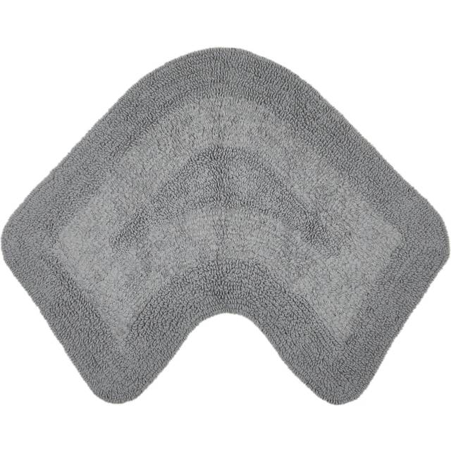 Super Soft Reversible L-Shaped Bath Mat - Silver