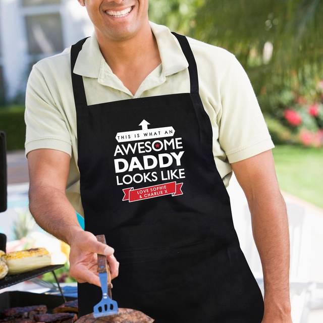 Personalised This is What an Awesome Looks Like Apron Black