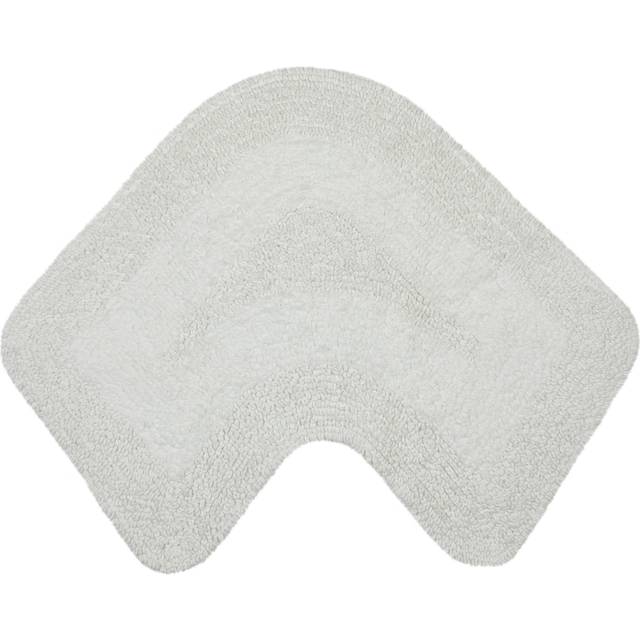 Super Soft Reversible L-Shaped Bath Mat - White