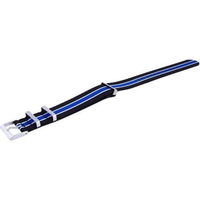 Ratio NATO36 22 mm Men Black & Blue Polyester Strap, Blue