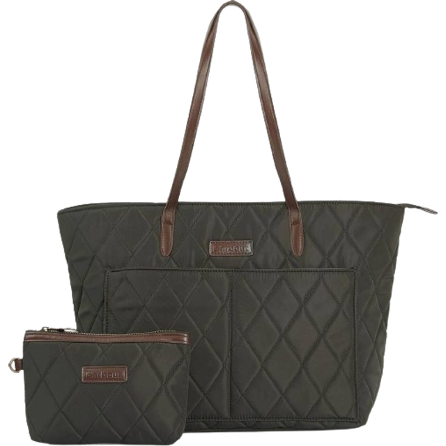 Barbour Quilted Tote Bag – Olive