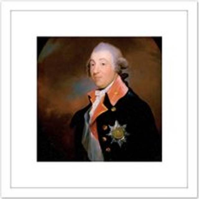 Stuart Thomas Taylour First Earl Of Bective C1790 Painting 8X8 Inch Square Wooden Framed Wall Art Print Picture with Mount - White - One Size