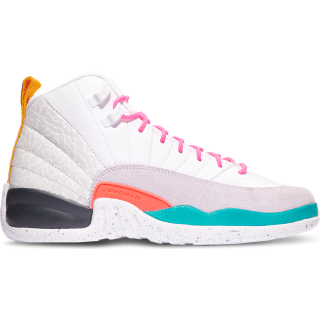 Air jordan 12 pink and white on sale