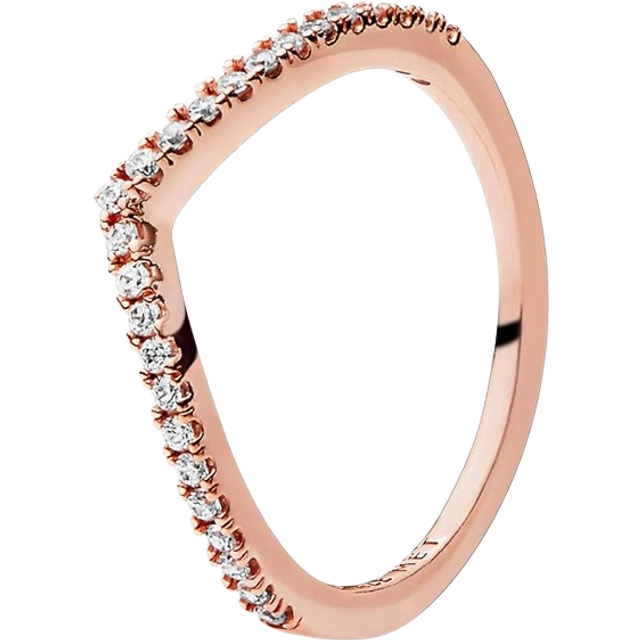 Pandora Rose Gold Shimmering Wish Ring - Ring Size 56