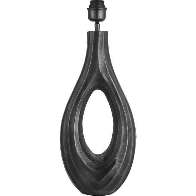 Ornate Ellipse Table Lamp - Pewter