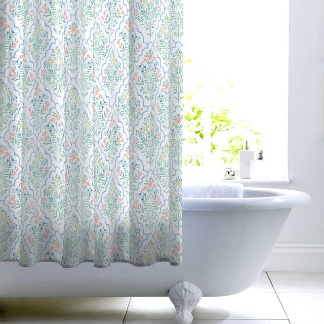 Heart and Soul Scallop Floral Shower Curtain - Multicolor