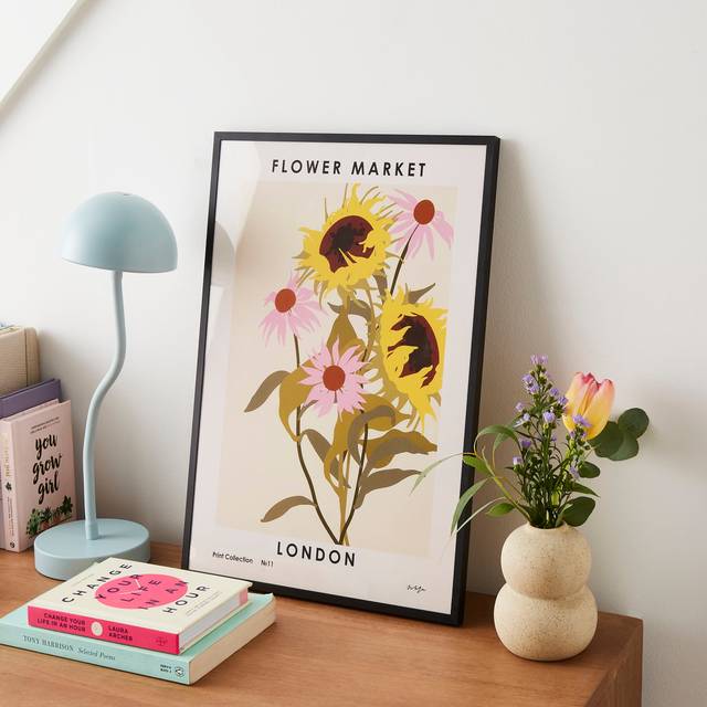 Flower Market London Poster - Multicolor