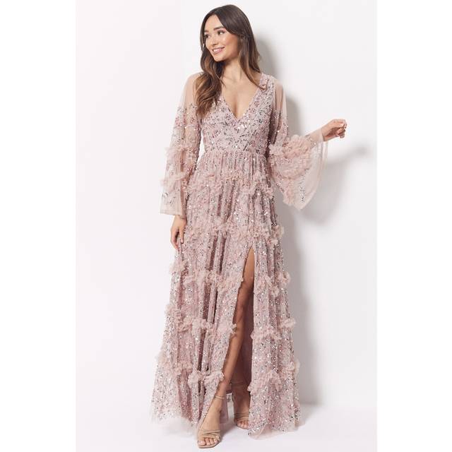 Maya Deluxe Embellished Frill Maxi Dress