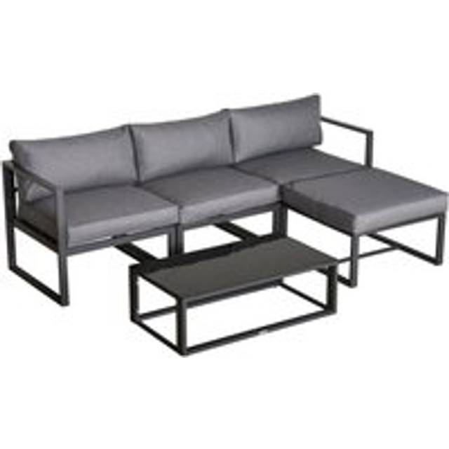 Outsunny 5-Piece Outdoor Patio Set, Garden Sofa Set, none