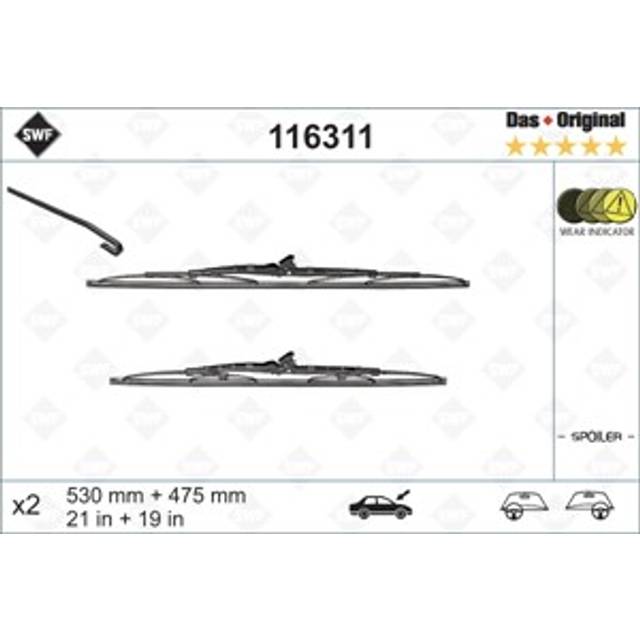 Torkarblad DAS ORIGINAL SET 116311 SWF