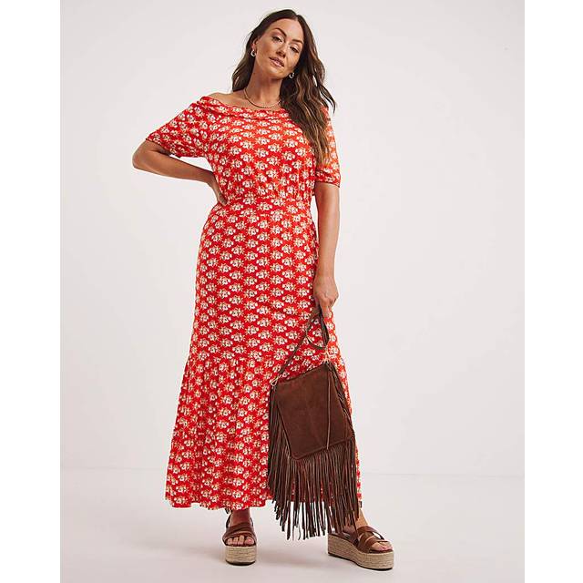Joe Browns Easy Summer Red Maxi Dress - RED Multicolour - 10