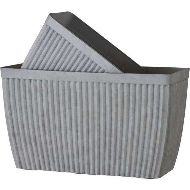 ADMIRA Kruka Avlång 2-pack Grå