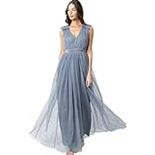 Ruffle Shoulder Maxi Dress - Multi - 6