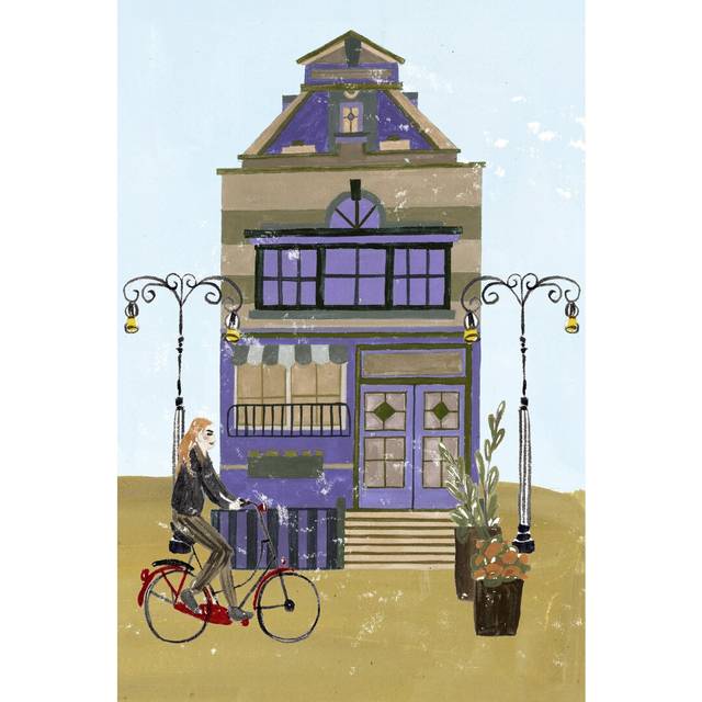 Local Cafe III by Melissa Wang - Wrapped Canvas Painting (91cm H x 61cm W)
