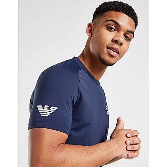 EA7 Emporio Armani Eagle Sleeve Logo Poly T-Shirt - Navy, Navy, Size 2Xl, Men - 2XL