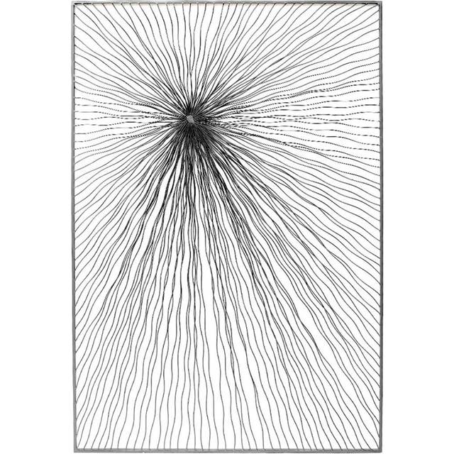 Metal Wall Decoration for Living Room, Abstract Wall Décor - Black (120cm H X 80cm W)