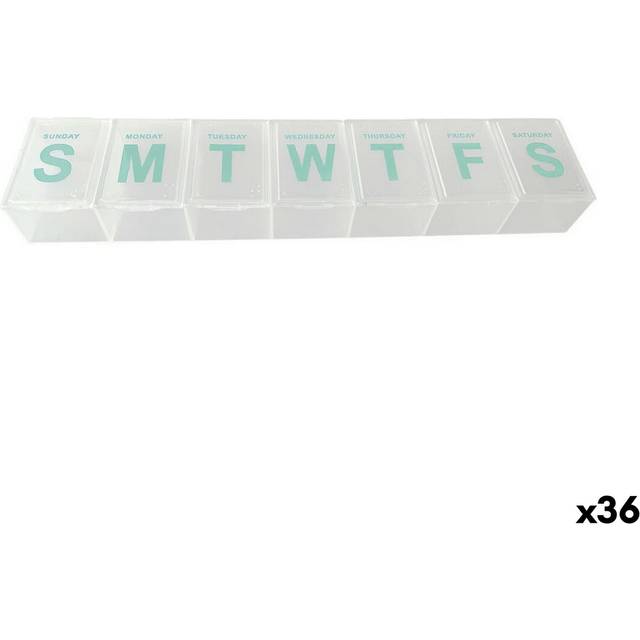 BigBuy Home Weekly Pill 22,8 x 4,8 x 2,5 cm 36 Units