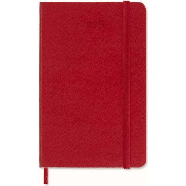 Moleskine 2025 12-Month Weekly Pocket Hardcover Notebook: Scarlet Red