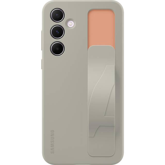 Samsung Standing Grip Case Cover med rem och stativfunktion för Galaxy A55 5G, Grå