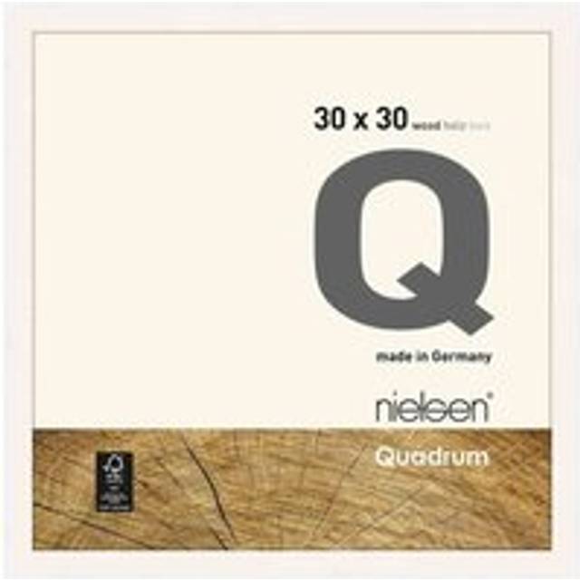 Nielsen Quadrum 30x30cm Matt White Wooden Picture Frame, White