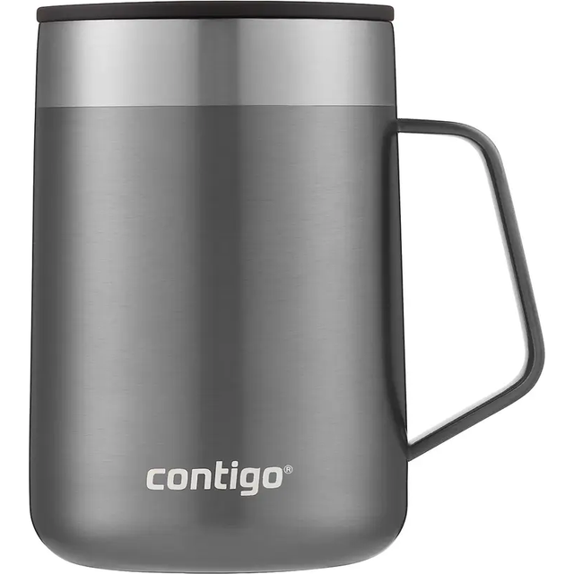 Contigo Streeterville Desk Mug, insulated coffee mug with stainless steel handle, coffee to go mug with lid, keeps coffee and tea warm for up to 5
