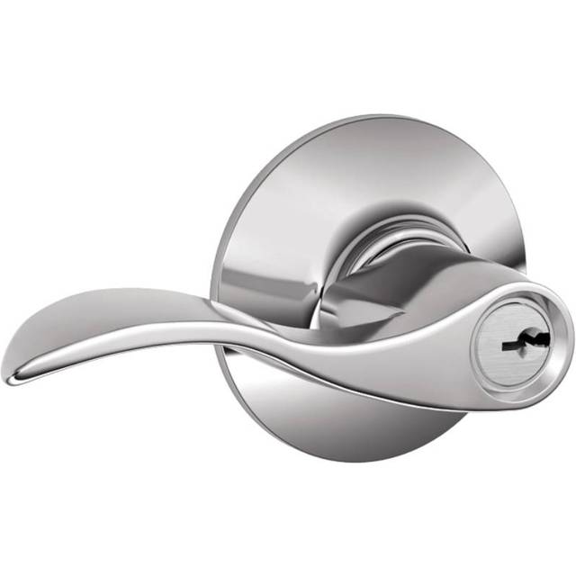 SCHLAGE F51A ACC 626 Accent Keyed Lever  Satin Chrome