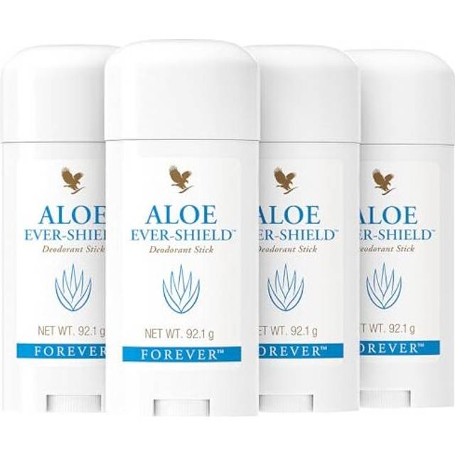 Forever Living Products Forever Aloe Ever Shield Deodorant stick, 92.1g, All day protection, Stain free, Vegetarian & Vegan friendly (bundle of 4)