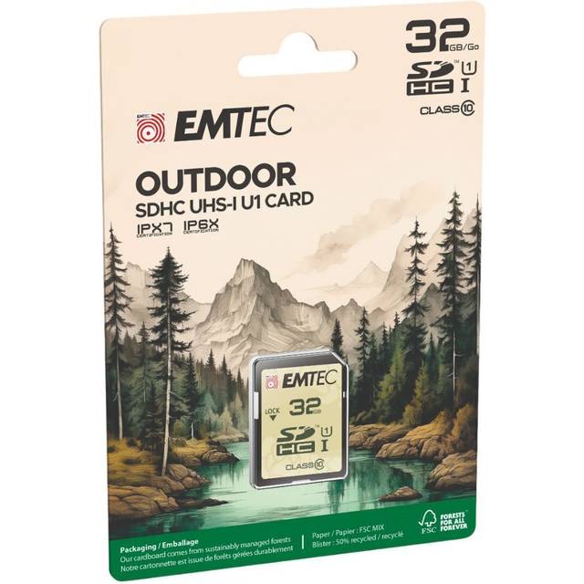 Emtec SD 32GB UHS-I U1 V10 Rugged Outdoor Series Card for Trail and Hunting Cameras