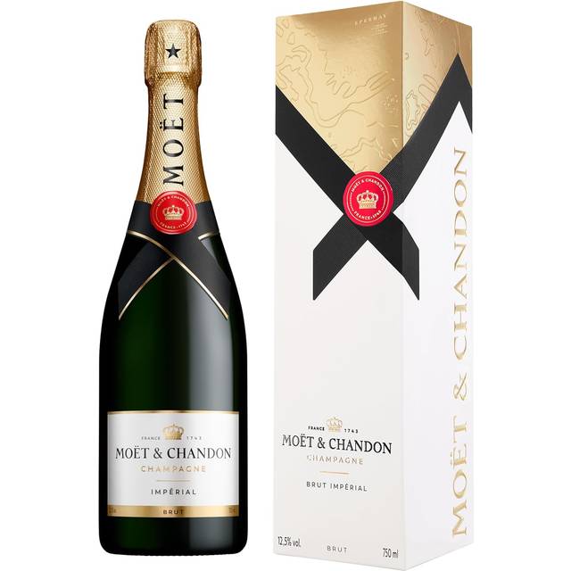 Moët & Chandon Brut Imperial Chardonnay, Pinot Meunier, Pinot Noir Champagne 12.5% 75cl - gavehylden.dk