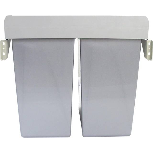 Pullout Soft Close Sliding Recycling Double Kitchen 90L Waste Large Dust Bin & Can Crusher