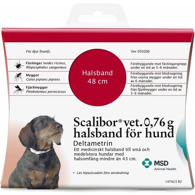 Scalibor vet. halsband för hund 0,76 g 48 cm (små och medelstora hundar)
